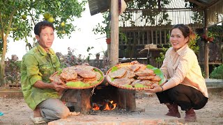 Harvesting Corn and Fried Corn Cake Processing & Goes to Market Sell | Let's Enjoy Corn Cake