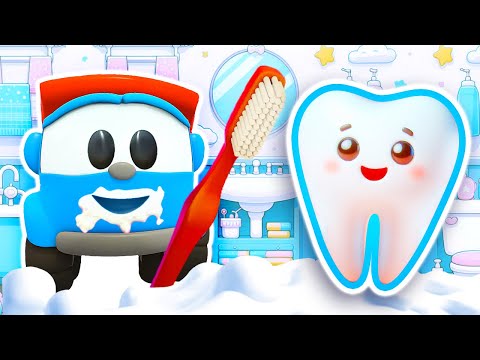 Cante com Léo, o caminhão, e aprenda a escovar os dentes com Leia e os robôs! 🎵 Música infantil