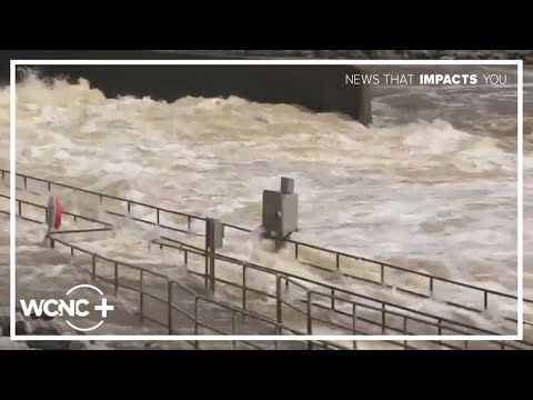 YouTube video thumbnail: Water Released in North Carolina Lake to Address Impacts of Recent Flooding