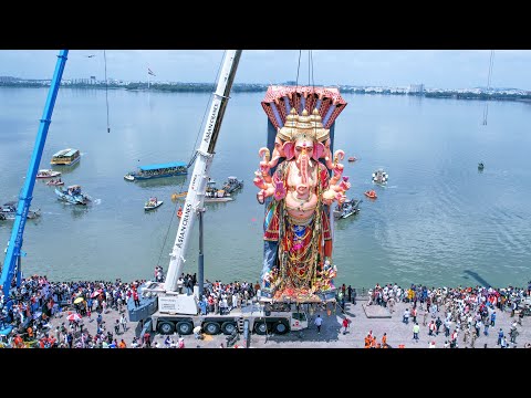 Khairatabad Ganesh Nimajjanam Drone visuals 2025 | Khairatabad Ganesh Nimajjanam 2025 #Khairatabad
