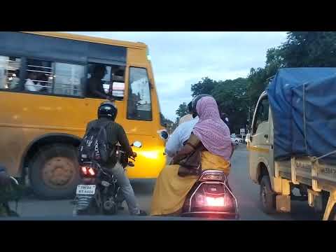 Omg security helping big bus driver to reverse safely while ambulance coming emergency 🦺 superb