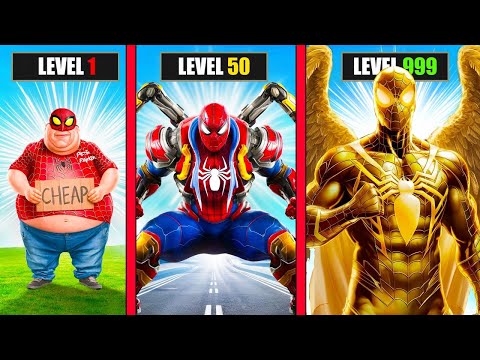 Upgrading 1$ SPIDERMAN to $1,000,000,000 in GTA 5 | SHINCHAN and CHOP