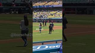 Jurin's 1st pitch at Dodger Stadium XG #baseball #dodgers #xg