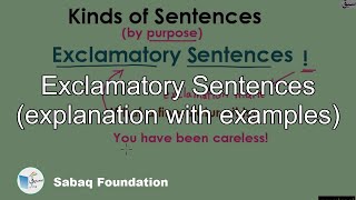 Excalamatory Sentences (explanation with examples)