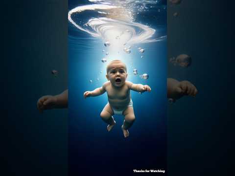 A cute baby went into the river and was saved by a Shark 😠#cute #story #animals #shorts
