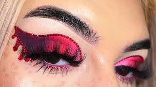 euphoria inspired halloween blood drip liner eyeshadow tutorial | tia shea