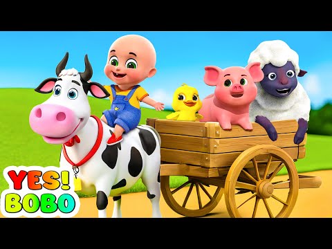 Old Macdonald Had A Farm | Animals Going to Farm Song | Kids Nursery Rhymes | Wheels On the cart