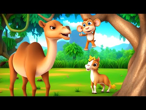 बंदर और ऊँट की कहानी - Monkey and Camel Story in Hindi | Hindi Comedy Moral Stories JOJO TV Hindi