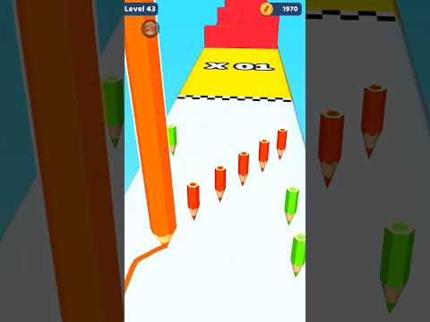 Colour Pencile Run Gameplay Android Part. 7 - #shorts #games #trending #funny #gaming #mobilegame