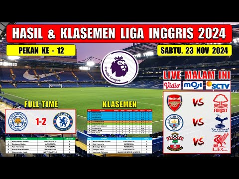 Hasil Liga Inggris Tadi Malam ~ LEICESTER vs CHELSEA ~ EPL 2024 Pekan Ke 12