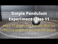 Simple Pendulum Experiment Concepts