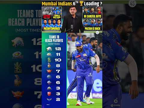 Teams to reach playoffs most times#ipl2025