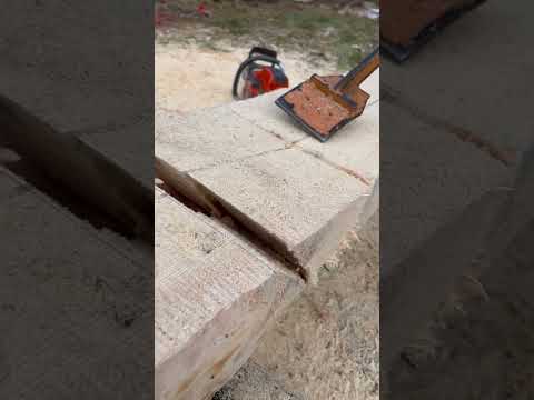 Große Stücke kann man einfach mit dem Fällheber heraus brechen