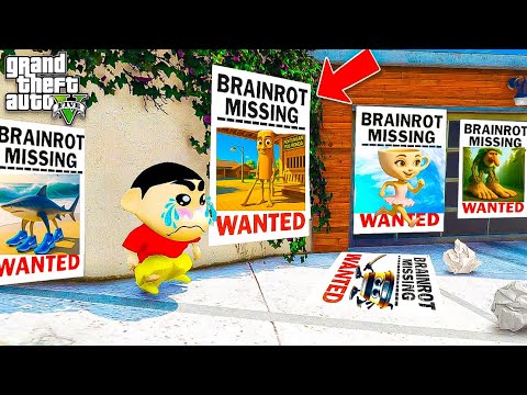 Franklin & Shinchan Searching Missing Brainrot Friends! 😢 | GTA 5 Telugu