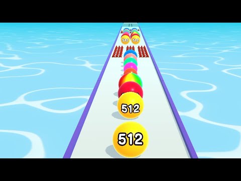 Ball Run 2048 Merge Race Run 3D ! All Levels Gameplay (1011) android  #gaming #games #ballgame