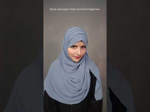 step by step layers hijab tutorial for beginners