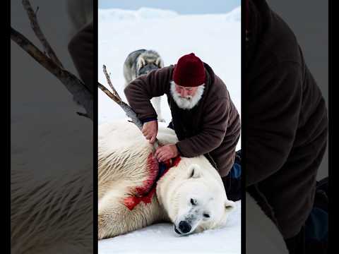 A touching story about a wolf getting an old man to help his injured bear bro