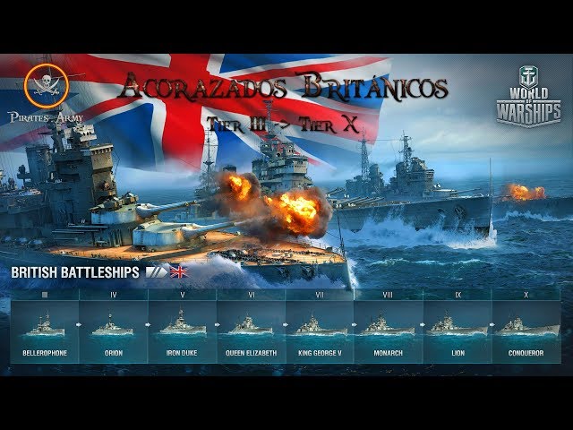 World of Warships Español - Acorazados UK en Directo - Tier 3 al 10