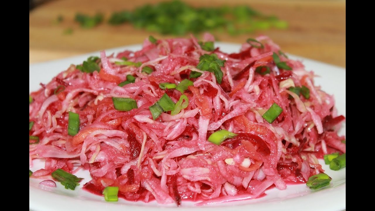 Легкий овощной салат, полезный и диетический