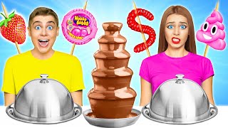 चॉकलेट फाउंटेन फोंड्यू चैलेंज | खाना पकाने के अनोखे विचार Multi DO Food Challenge
