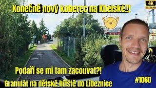 #1060, granulát na dětské hřiště do Líbeznice! Nový koberec na Kbelské!