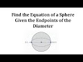 Understanding the Equation of a Sphere