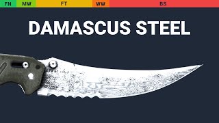 Flip Knife Damascus Steel Wear Preview