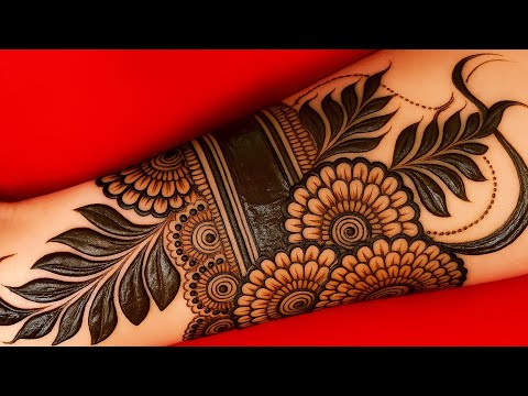 Easy Beautiful Bold Mehndi Design for Rakhi | Front Hand Arabic Mehndi Design 2025 | Arebic Henna