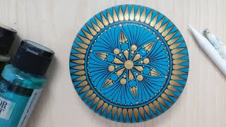 How To Paint A Dot Mandala Painting For Beginners - Dot Mandala Canvas Art Acrylic
