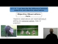 Subjective vs Objective Observations