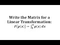 Understanding Linear Transformations and Vector Spaces
