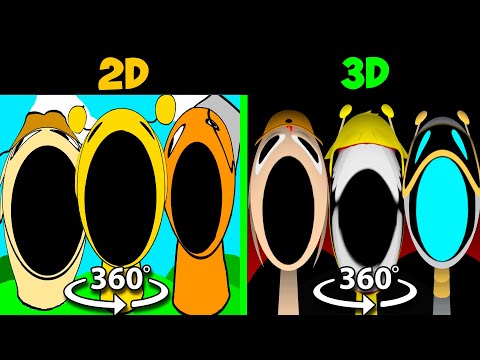 360° VR Pop Incredibox Sprunki 2D and 3D