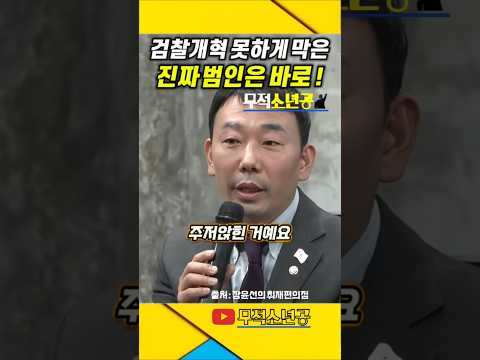 검찰개혁 못하게 막은 "진짜 범인은" ! #김용민 #검찰 #이낙연