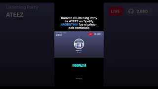 Durante el Listening Party de #ATEEZ en Spotify #ARGENTINA fue el primer país nombrado | #에이티즈