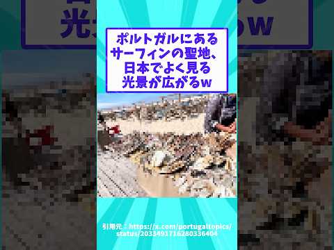 ポルトガルにあるサーフィンの聖地、日本でよく見る光景が広がるw