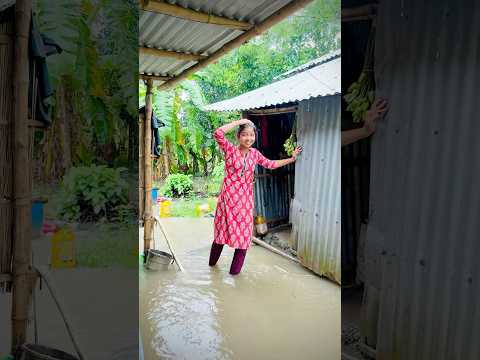 এবার তো আমরা জলে ডুবে যাবো😭 #village #minivlog #viralvideo #shortvideo #bengali #video  #viral
