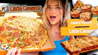 Eating Little Caesars Pizza! Fantastic Four Pizza, Italian Bread + wedding planning has begun!