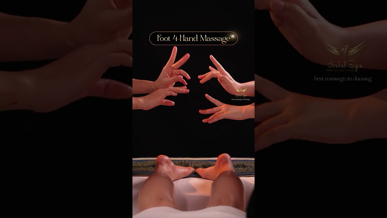 Massage chân 4 tay 