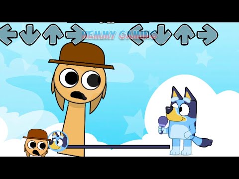 FNF Sprunki All Phases vs Bluey Full Episodes Sings Bluey Pony Girl | Incredibox Sprunki FNF Mods