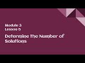 Determining Solutions in Equations