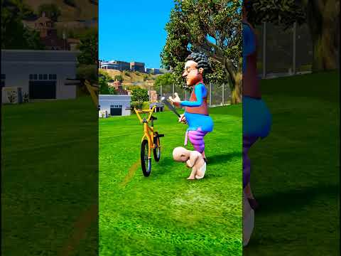 GTA V : SUPER PATLU SAVING SUPER JON SUPER MOM ?#shorts