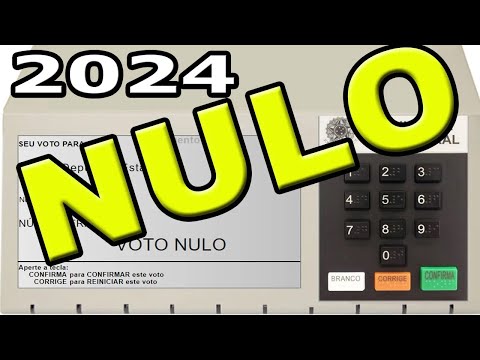 Como votar NULO ou EM BRANCO - Anular o voto: Eleições 2024 - Prefeito e Vereador