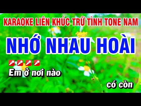 Karaoke Liên Khúc Nhạc Trữ Tình Tone Nam Dễ Hát – Nhớ Nhau Hoài | Hoài Phong Organ