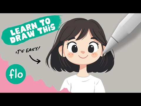 Anyone Can Draw This Cartoon Girl Character - Tutorial for PROCREATE