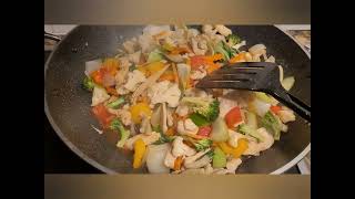 ผัดผักรวมไก่#ผะแนงไก่และกุ้งep66