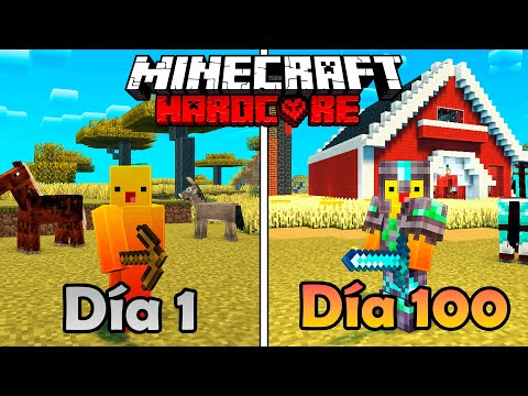 SOBREVIVÍ 100 DÍAS en UN MUNDO SOLO DE SABANA en MINECRAFT HARDCORE