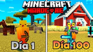 SOBREVIVÍ 100 DÍAS en UN MUNDO SOLO DE SABANA en MINECRAFT HARDCORE