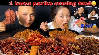 After 1 Year Spicy Noodles, Momo & Chicken Leg Feast 🤯 | Mukbang❣️