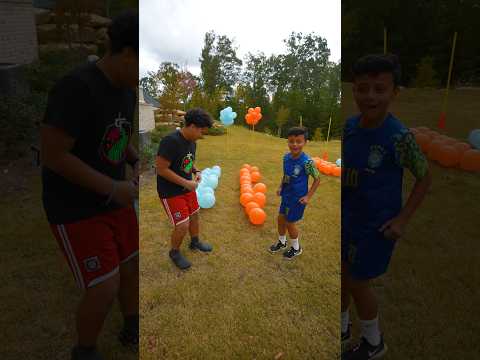 Brian vs David en Carrera de Globos ❤️ #shorts