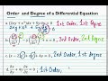 Differential Equations: Order and Degree